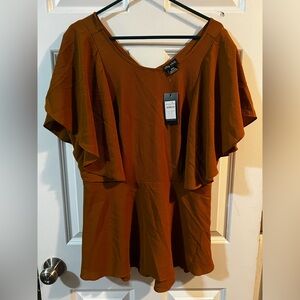 City Chic Old Gold Top